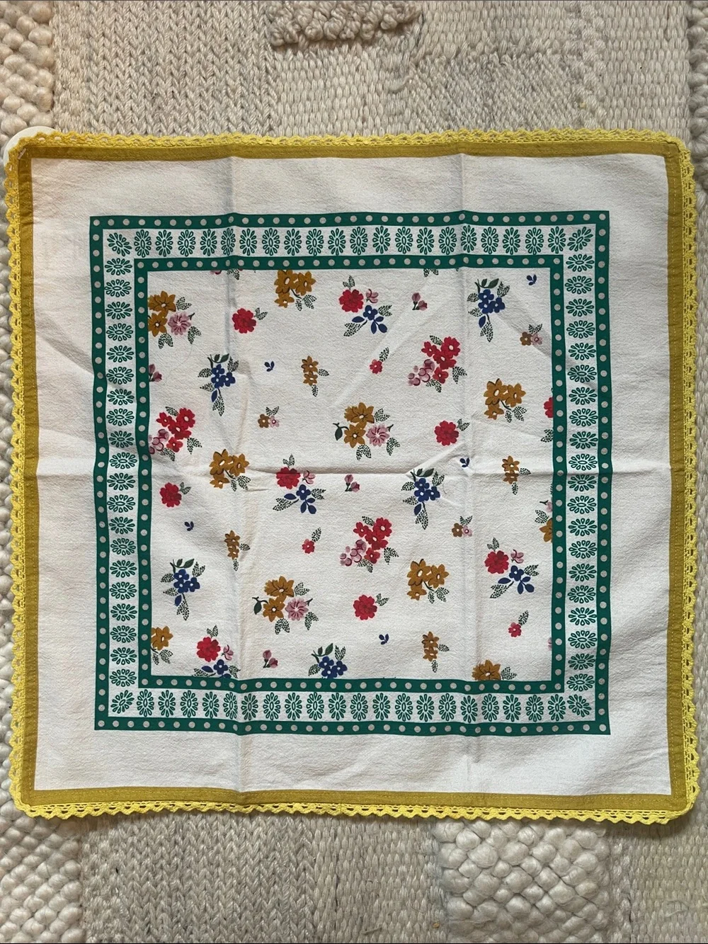 Set of 2 Floral Linen Napkins from Anthropologie